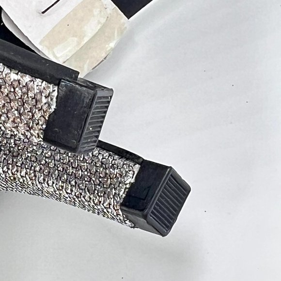 Bandolino Womens Size 8.5 Silver Sparkly Stiletto Dress Sandals Heels Shoes - Picture 10 of 12